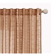Boho Curtains 2 Panels Patterned Farmhouse Curtains for Living Room Bedroom,Vintage Floral Printe...