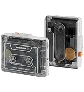 TOMASHI Portable Cassette Player with Bluetooth Transmitter, Cassette Stereo Player with Type-C C...