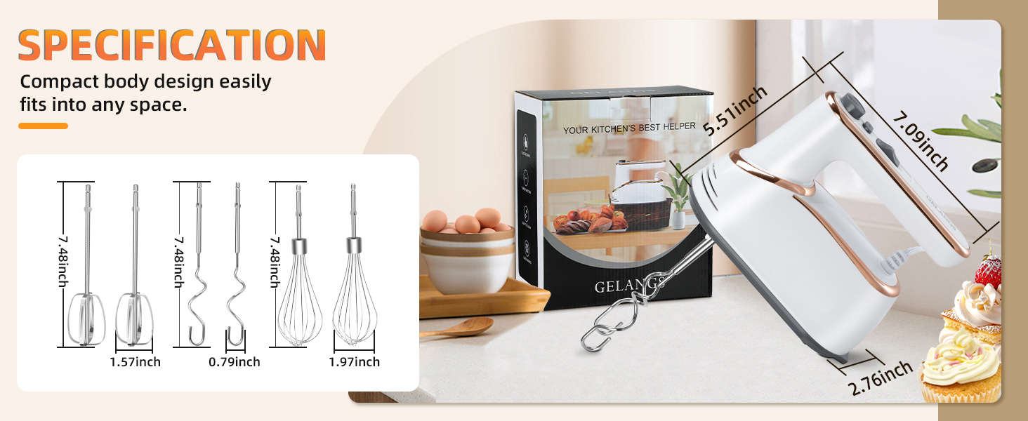 Dishwasher-Safe Attachments for Baking, Whipping, Dough