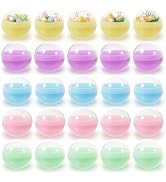 25 Pcs 3 Inch Gumball Vending Machine Capsules Empty Plastic Balls Containers for Easter...