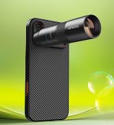APEXEL 10X Tele-Macro Pro Dual Lens 2-in-1, Portable Clip-On Telephoto Macro Lens for iPhone, Com...