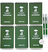 BellaVitas Waterproof Notebook Pocket Notebook Small Spiral Notebooks Pocket Notepad Small Notepa...