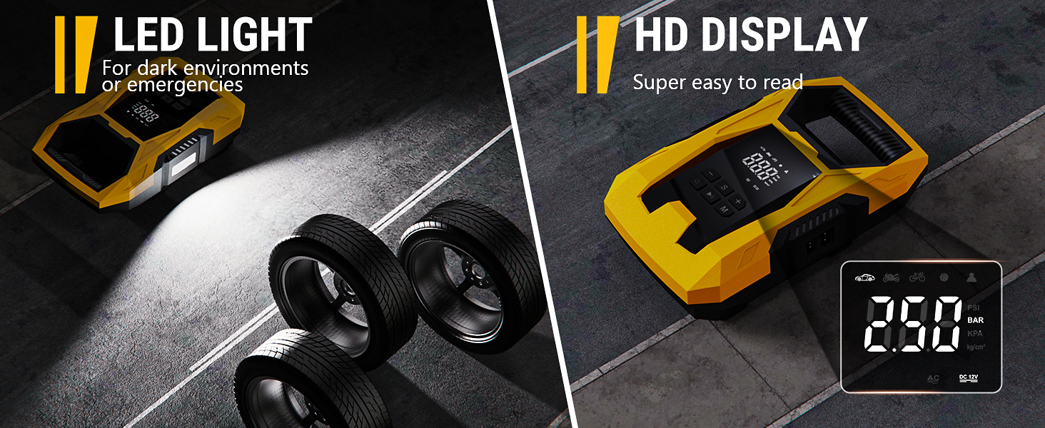 Tire Inflator Portable Air Compressor