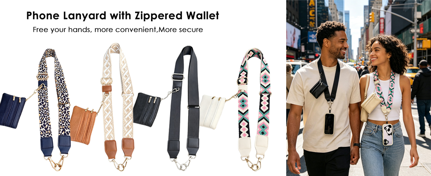 Phone Lanyard Crossbody with Wallent