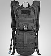 Tactical Molle Hydration Pack Backpack with 3L TPU Water Bladder, Military Daypack for Cycling