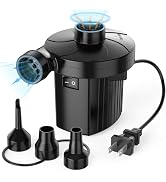 Electric Air Pump for Inflatables,Portable Quick-Fill Air Pump with 3 Nozzles,110-120V, Inflator ...