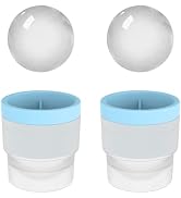 DAPOWER Ice Ball Maker Mold - Set of 2, Round Ice Cube Mold, 2.4 Inch Sphere Ice Cubes for Whiske...