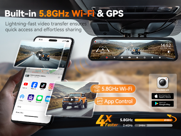 wireless rear view mirror camera