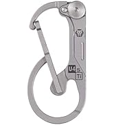 RovyVon U4 (G2) Titanium Carabiner Keychain Clip with Ruler - EDC and Outdoor Multi-Tool
