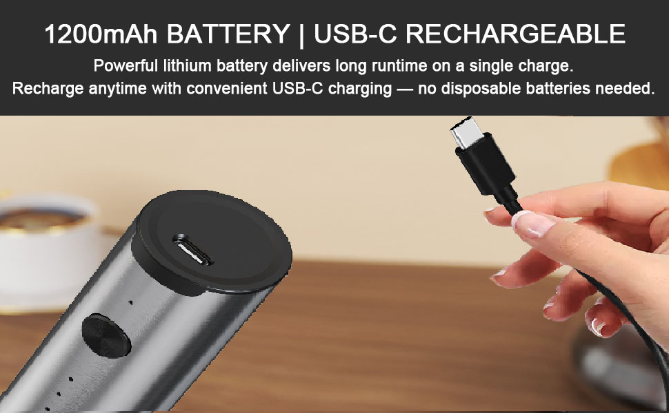 rechargable milk frother