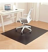 Gaming Chair Mat for Hardwood Floor, 48 x 60 Inch Large Office Chair Mat, Black Plastic Floor Pro...
