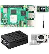 SANOOV Raspberry Pi 5 3GB Kit with Active Cooler, ABS Case for Pi 5 3GB Single Board and Screwdri...