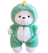 Teddy Bear Stuffed Animal, Teddy Bear Plush Toys with Removable Hoodie Movable Legs, 13'' Soft Cu...