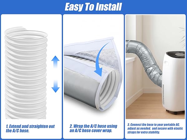 Portable AC Hose Insulation Sleeve