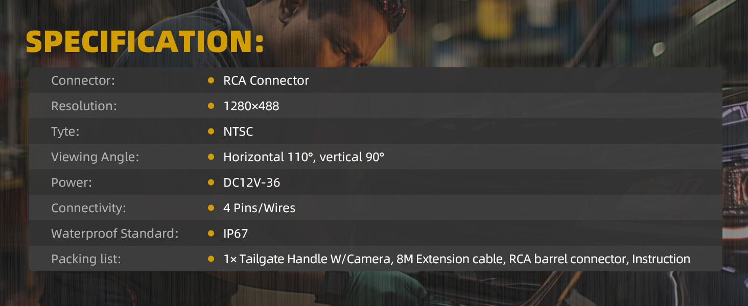 2002-2008 RAM 1500 tailgate handle with camera-3