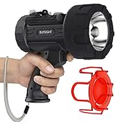 BUYSIGHT Rechargeable Spotlight Flashlight,300000 lumens Hand held Spotlight Waterproof Flashligh...