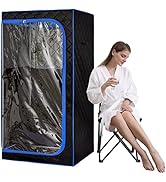 ZONEMEL Portable Full Size Infrared Sauna, Home Spa Detox Therapy with Upgrade Reinforced Portabl...