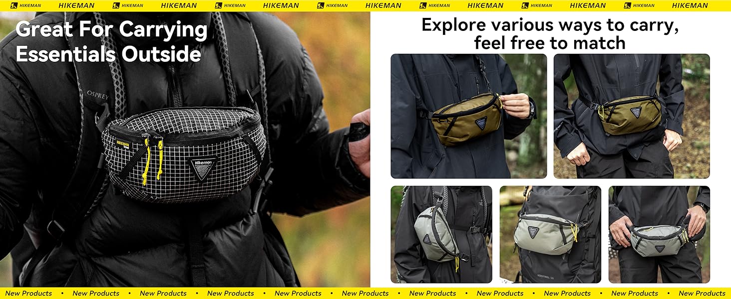 Crossbody Fanny Pack for Men Hiking Waist Packs