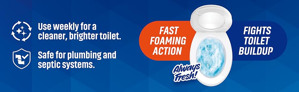Use weekly for cleaner toilet