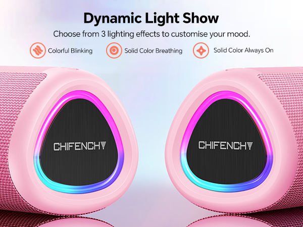 portable speaker with lights