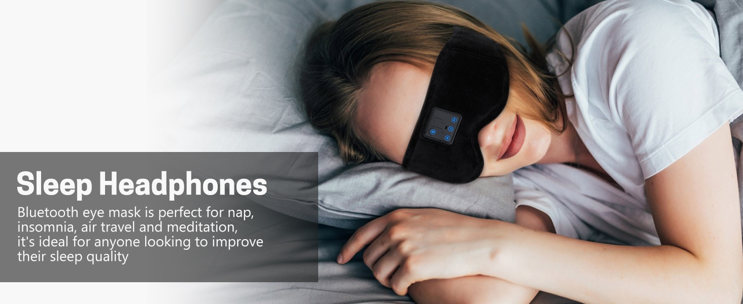 sleep mask with bluetooth headphones