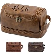 Aganmi Personalized Toiletry Bag Fathers Day Birthday Gifts for Men Dad Husband, Custom Initial P...