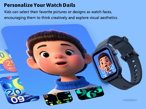 Kids watch with many watch faces