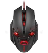 TECKNET Wired Gaming Mouse, 8000 DPI Adjustable Optical Sensor USB Computer Mouse, 6 Programmable...