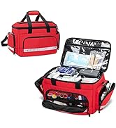 Damero Medical Trauma Bag, First Aid Bags Empty Medical Bag with Detachable Dividers, Ideal for N...