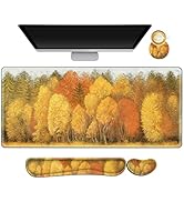 AIMSA Keyboard Mouse Pad Wrist Rest, Extended Gaming Mouse Pad +Wrist Support, Memory Foam XXL La...