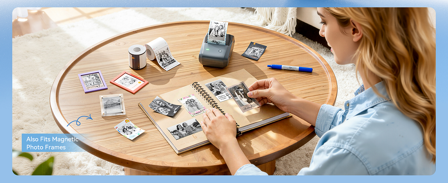 b1 pro label maker can support picture/photo labels, redblack colorful labels and thermal labels