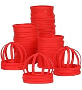 LVNRIDS 50 PCS Rubber Bracelets 6MM Width Silicone Wristbands Sports Elastic Wristband Bracelet B...