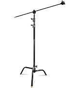 Selens Heavy Duty C Stand with Boom Arm and Grip Head, 9.6ft/292cm Photography Light Stand with 3...
