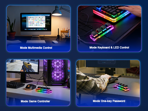 4 key mini mechanical programmable keypad gaming keyboard cherry shaft OSU