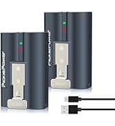 2 Pack for Ring Doorbell Battery, 6040mAh -USB Fast Chrging- Rechargeable Ring Batteries for Ring...