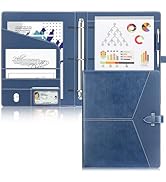 Toplive Padfolio 3 Ring Binder Organizer Business Portfolio Folder for Women, A4/ Letter Size PU ...