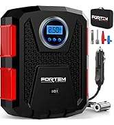 FORTEM Tire Inflator Portable Air Compressor 150 PSI, Bike Pump, 12V Electric Air Pump for Car Ti...