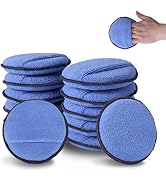 WORKPRO 12-Pack Car Wax Applicator Pads with Finger Pocket, Microfiber Soft Foam Polishing Pads f...