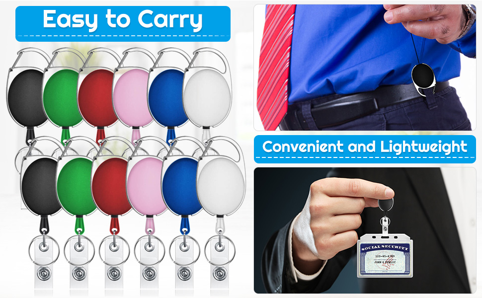 Retractable Badge Holder 6 Colors