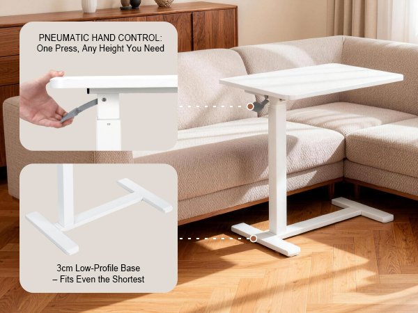 Hospital Bed Table Mobile Laptop Standing Desk