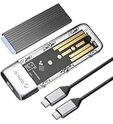 ORICO M.2 NVMe SATA SSD Enclosure, Tool-Free USB 3.2 Type-C 10Gbps to SSD Enclosure for SATA/NVMe...