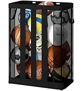 STO STO Ball Storage Basket, Wall-Mounted or Freestanding Garage Ball Organizer Holder, Holds up ...