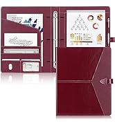 Toplive Padfolio 3 Ring Binder Organizer Business Portfolio Folder for Women, A4/ Letter Size PU ...