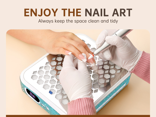 nail drill with dust collector