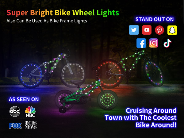 Bright Bike Tire Lights - You’ll Love Cruising Around Town with The Coolest Bike Around!