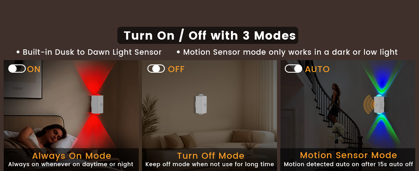 easuntec rgb night light rechargeable motion sensor color changing night light white A+ 007