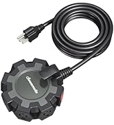 DEWENWILS Industrial Power Strip with 6-Outlet Power Hub, 15FT Heavy Duty Extension Cord for Gara...