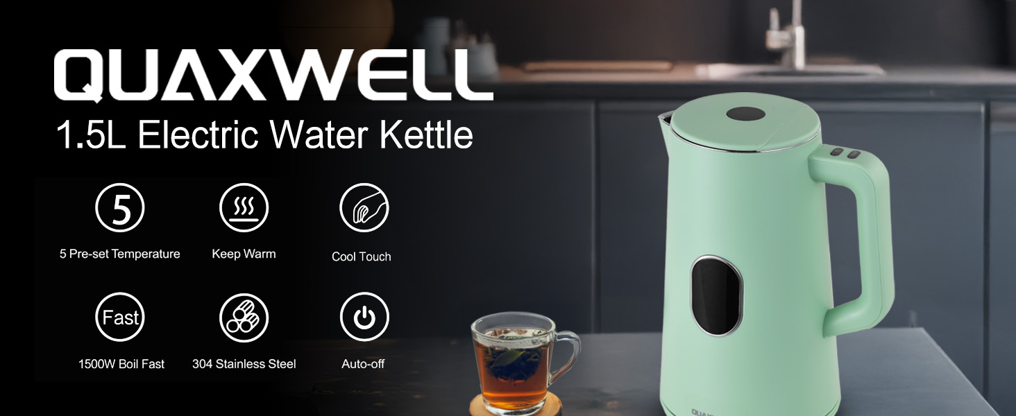 green electric kettle