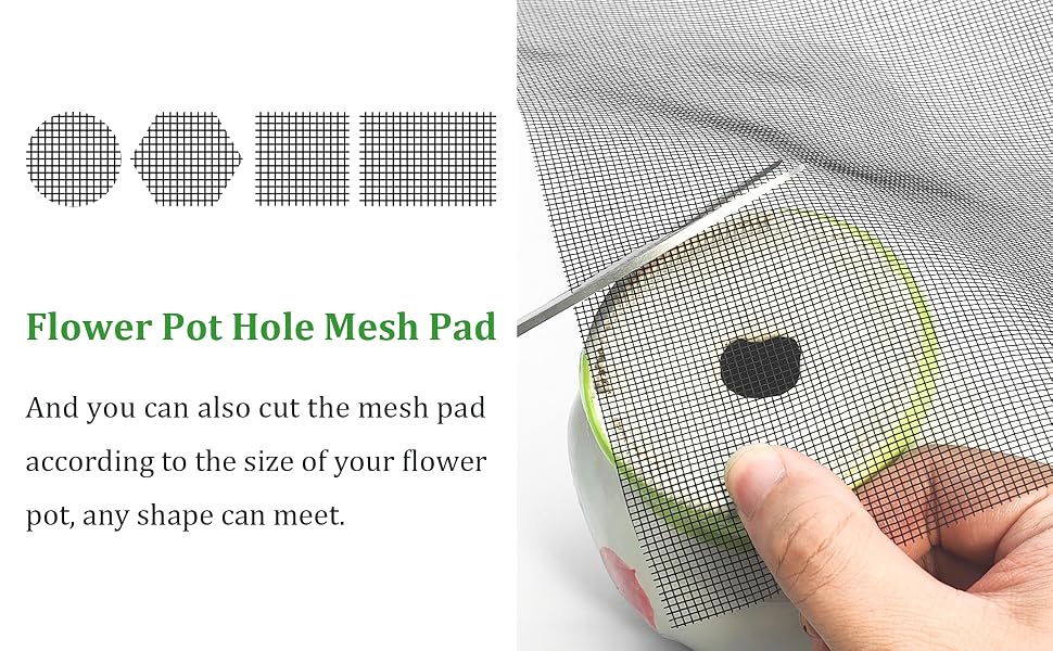 flower pot hole mesh pad