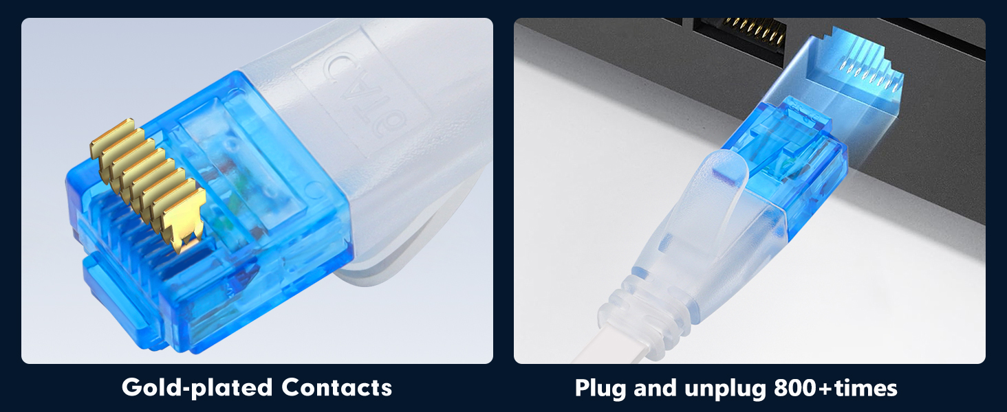 Gold-plated Contacts and Plug and unplug 800+times